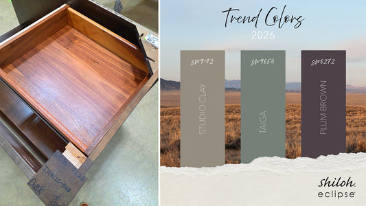 December 2025- Holiday Shutdown, Walnut Drawer Boxes, Trend Colors and more.